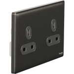 Schneider Electric 施耐德電氣 NUXT426_SS UNICA X 13A 250V~ 雙位插座 (炫星銀)